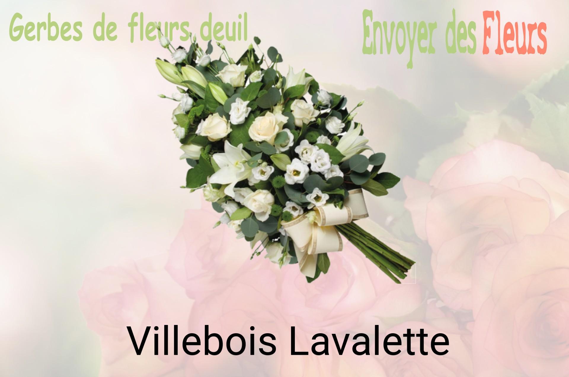 Gerbe de fleurs de deuil livrée à Villebois-Lavalette